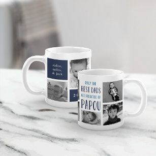 Only the Best Dads Get Promoted to Papou Photo Coffee Mug
