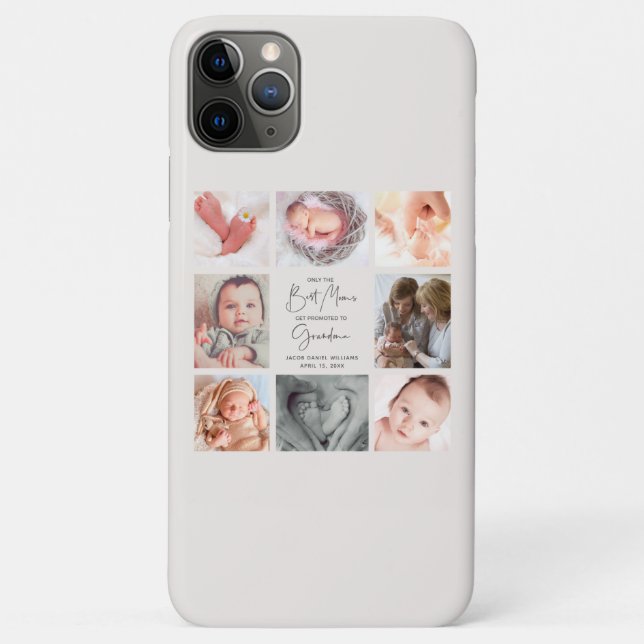 Only the Best Moms Get Promoted to Grandma 8 Photo Case-Mate iPhone Case (Back)
