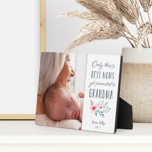Only the Best Moms Get Promoted to Grandma Photo Plaque