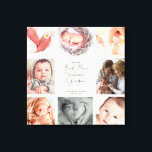 Only the Best Moms Photo Collage Grandma Stretcher Canvas Print<br><div class="desc">Real stretcher canvas. This chic, beautiful collage wrapped canvas wall art will become a treasured family heirloom. Featuring 8 square photos (easy to upload from social media, and easy to crop in your iPhone) positioned behind a beautiful blush frame, the middle position displays a blush background and features the quote...</div>