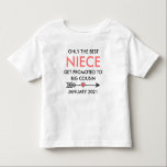 Only The Best Nieces Get Promoted To Big Cousin Toddler T-Shirt<br><div class="desc">Only The Best Nieces Get Promoted To Big Cousin</div>