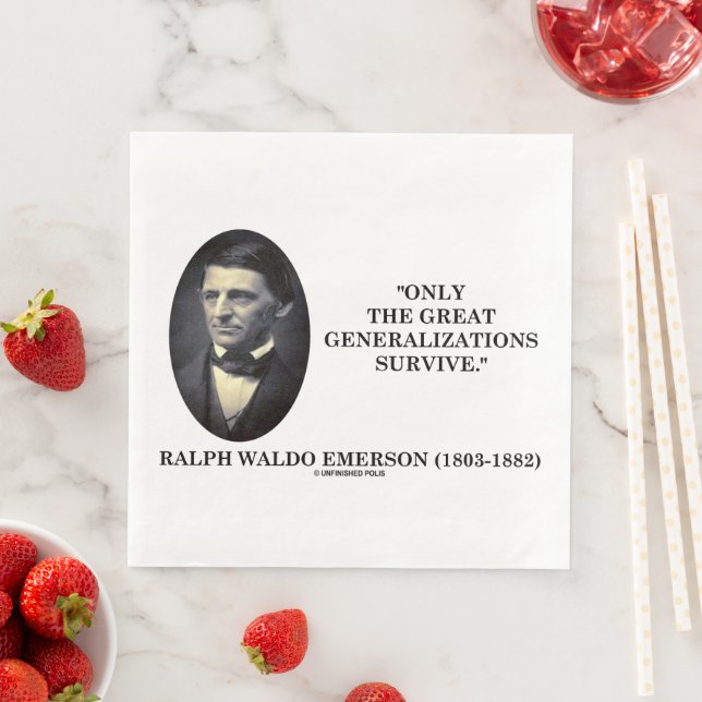 Only The Great Generalisations Survive Emerson Napkin (Insitu)