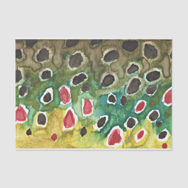 Only the Skin of the Beautiful Brown Trout Tissue Paper (Front)