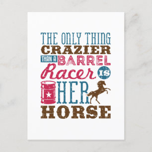 Only Thing Crazier Than Barrel Racer Is Her Horse Postcard