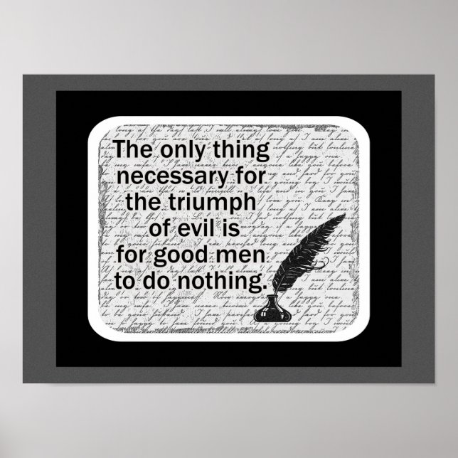 Only thing necessary for triumph of evil poster (Front)