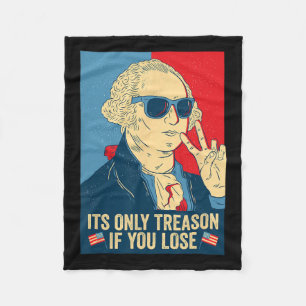 Only Treason If You Lose George Washington Fleece Blanket