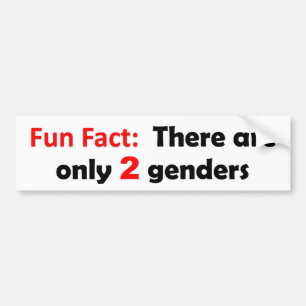 Only two genders bumper sticker