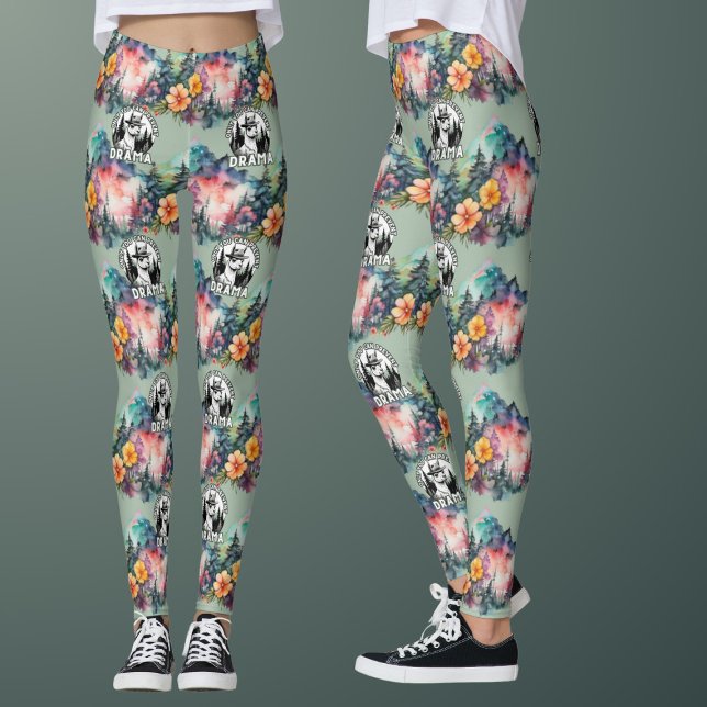 Only You Can Prevent Drama Lama Forest Leggings (Creator Uploaded)