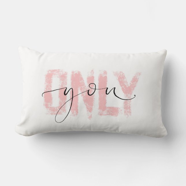 Only You/In Love Melon  Lumbar Pillow (Front)