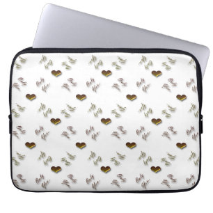 Only you. valentines love pattern with hearts. laptop sleeve