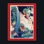 Ono Falls Hokusai Japanese Fine Art Postcard<br><div class="desc">Katsushika Hokusai (October or November 1760–May 10, 1849) was a Japanese artist, ukiyo-e painter and printmaker of the Edo period. In his time, he was Japan's leading expert on Chinese painting. Born in Edo (now Tokyo), Hokusai is best-known as author of the woodblock print series Thirty-six Views of Mount Fuji,...</div>