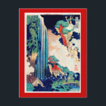 Ono Falls Hokusai Japanese Fine Art Postcard<br><div class="desc">Katsushika Hokusai (October or November 1760–May 10, 1849) was a Japanese artist, ukiyo-e painter and printmaker of the Edo period. In his time, he was Japan's leading expert on Chinese painting. Born in Edo (now Tokyo), Hokusai is best-known as author of the woodblock print series Thirty-six Views of Mount Fuji,...</div>