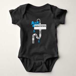 Onomatopoeia creative writing or poetry baby bodysuit