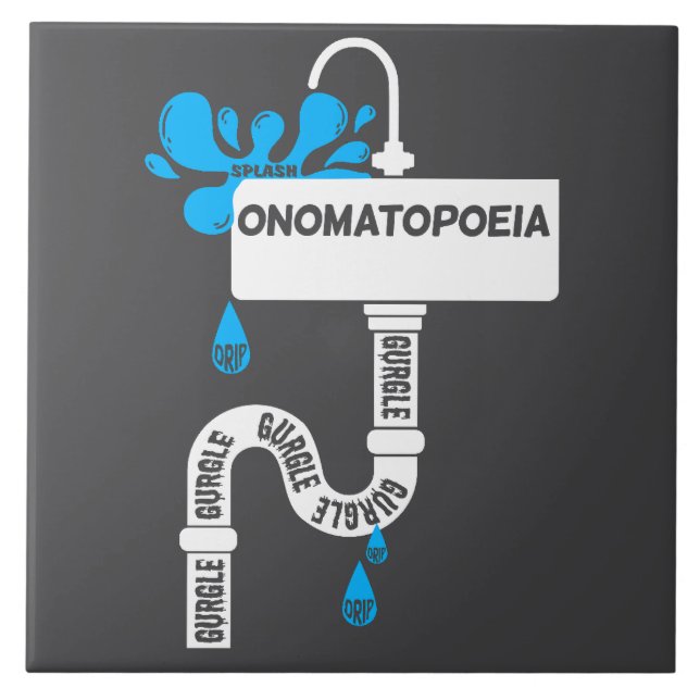 Onomatopoeia creative writing or poetry tile (Front)