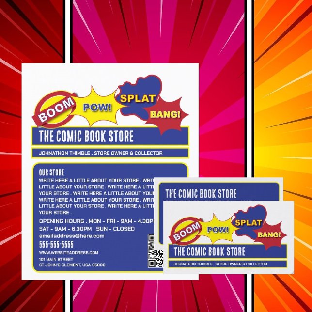 Onomatopoeia Design - Comic Book Store/Collector Flyer (Creator Uploaded)