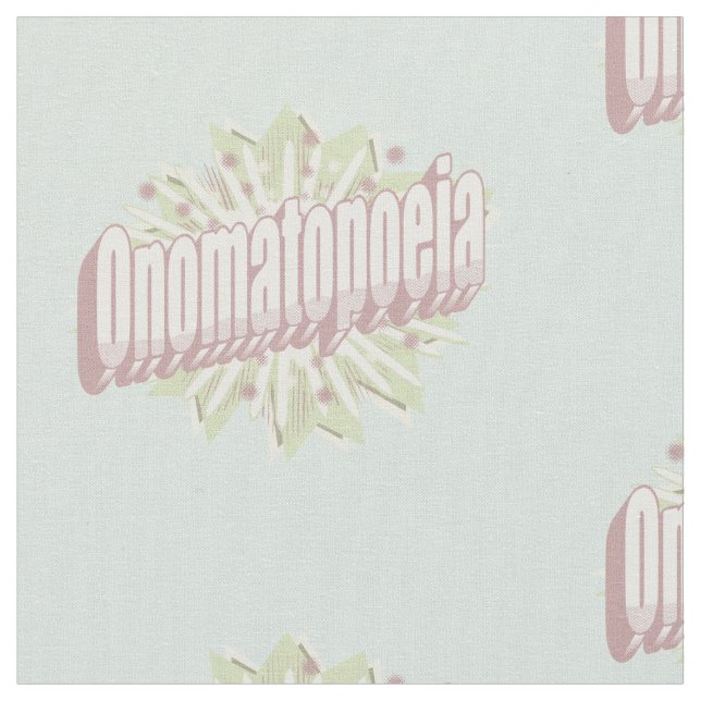 Onomatopoeia Explosion English Language  Fabric (Close Up)