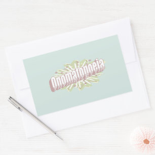 Onomatopoeia Explosion English Language  Rectangular Sticker