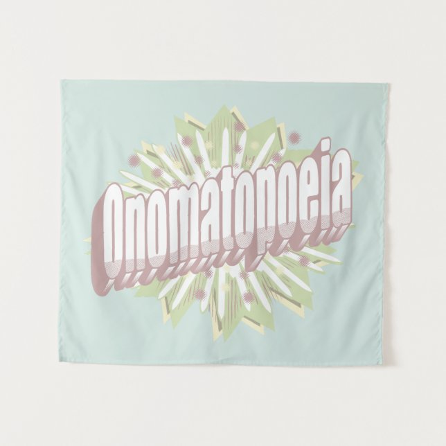 Onomatopoeia Explosion English Language  Tapestry (Front (Horizontal))