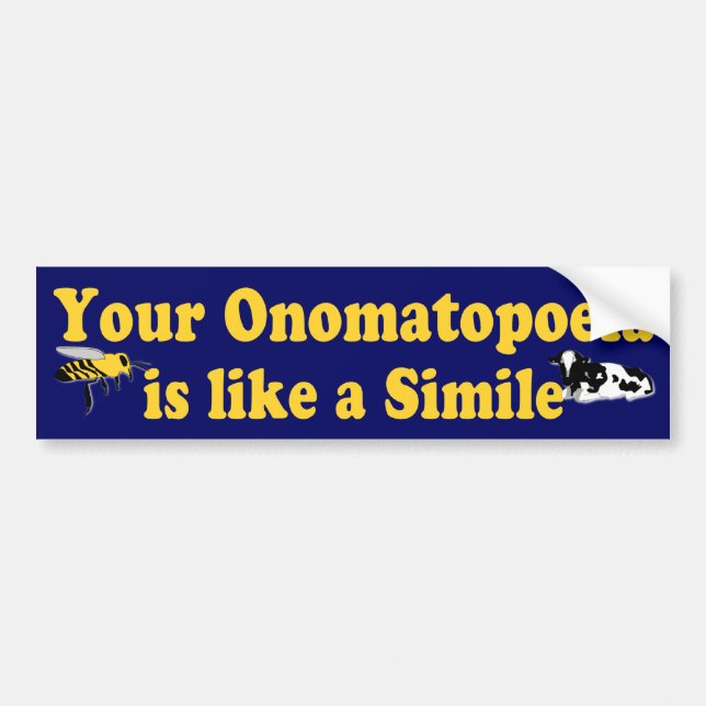 Onomatopoeia Simile Bumper Sticker (Front)