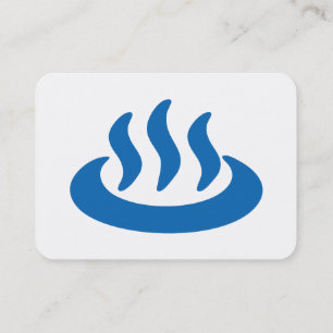 Onsen ♨ Hot Spring 温泉 Japanese Sign Business Card