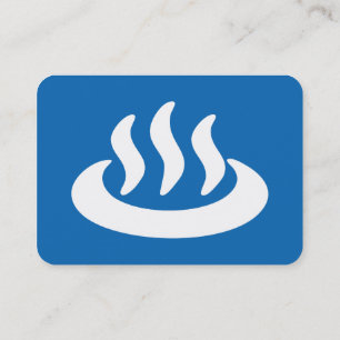 Onsen ♨ Hot Spring 温泉 Japanese Sign Business Card