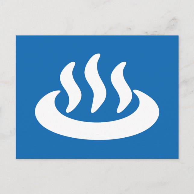 Onsen ♨ Hot Spring 温泉 Japanese Sign Postcard (Front)