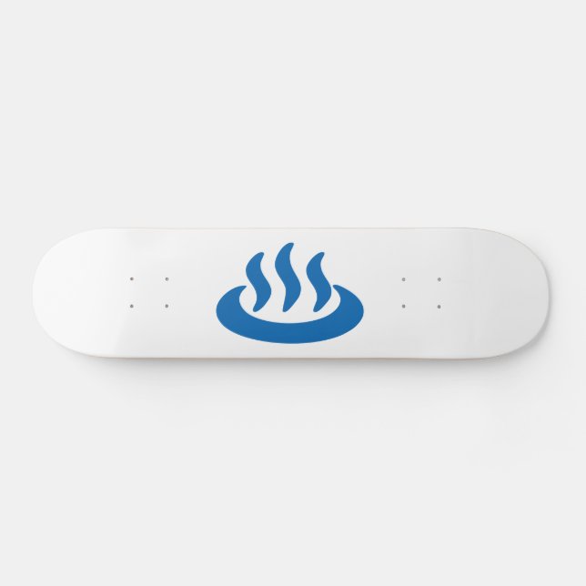 Onsen ♨ Hot Spring 温泉 Japanese Sign Skateboard (Horz)