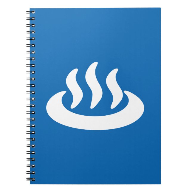 Onsen ♨ Hot Spring 温泉 Japanese Sign Spiral Notebook (Front)