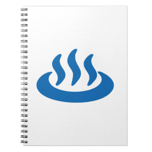 Onsen ♨ Hot Spring 温泉 Japanese Sign Spiral Notebook