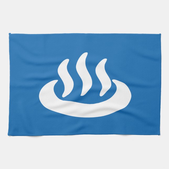 Onsen ♨ Hot Spring 温泉 Japanese Sign Tea Towel (Horizontal)