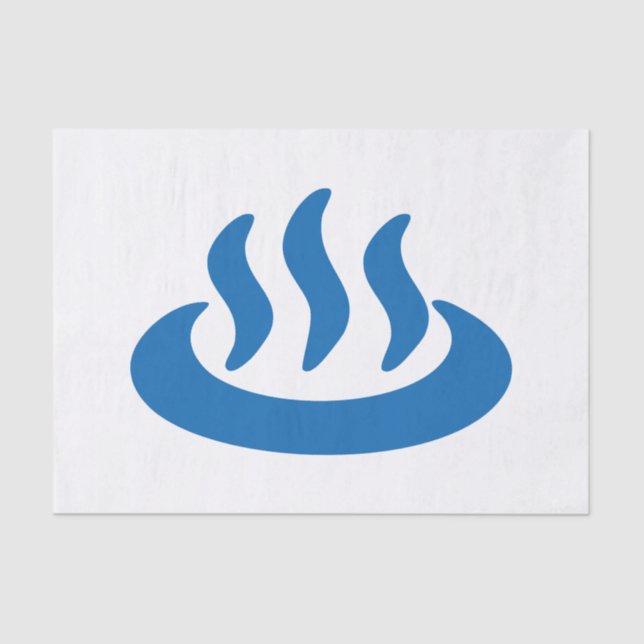 Onsen ♨ Hot Spring 温泉 Japanese Sign Tissue Paper (Front)