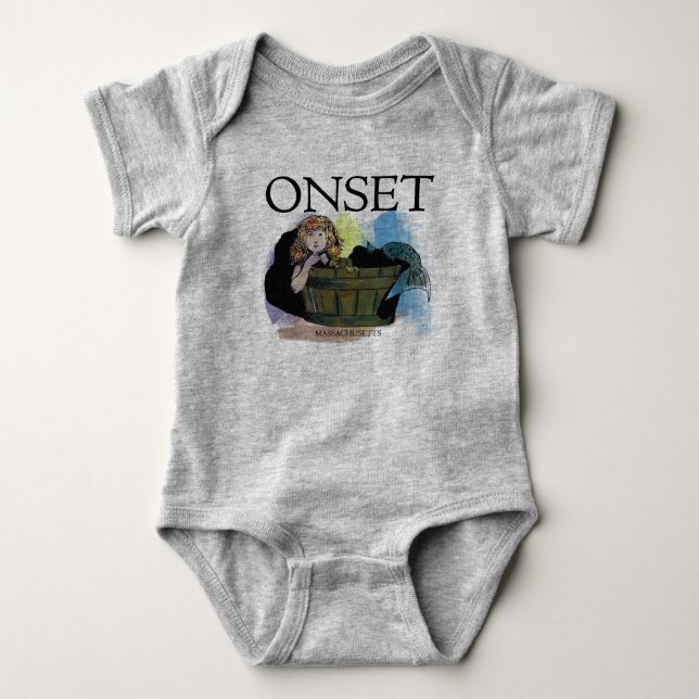 Onset Mermaid Barrel Baby Bodysuit (Front)