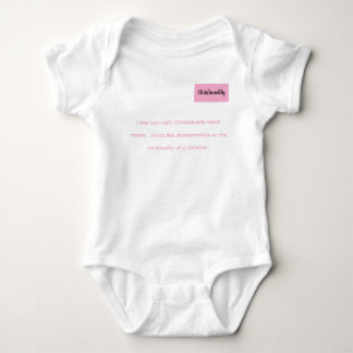 Onsie with Christianality defined Baby Bodysuit
