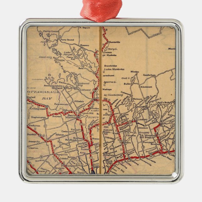 Ontario 3 metal tree decoration (Front)