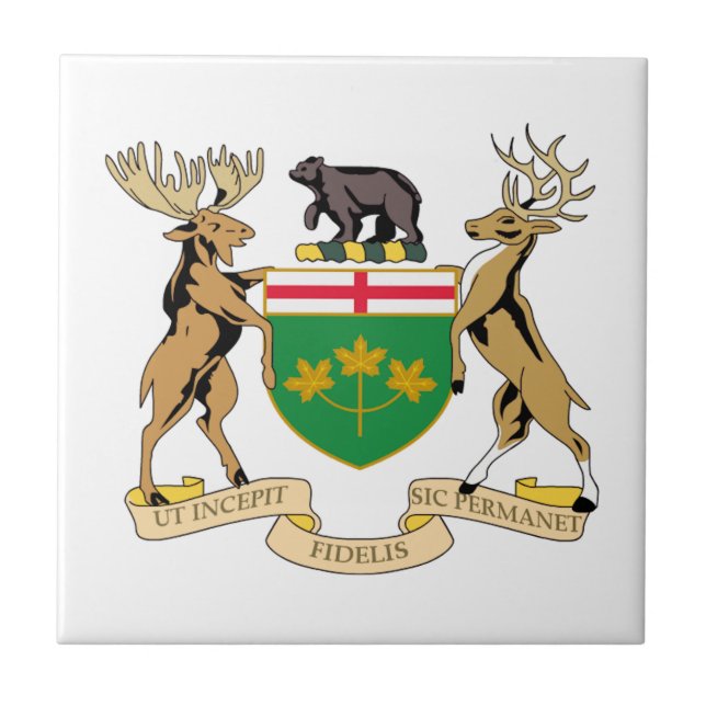 Ontario (Canada) Coat of Arms Tile (Front)