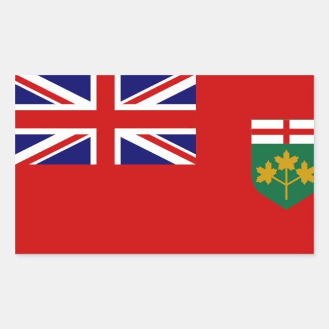 ONTARIO CANADA RECTANGULAR STICKER (Front)