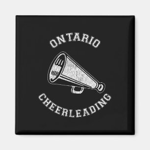 Ontario Cheer Distressed Retro 90's Cheerleader Magnet