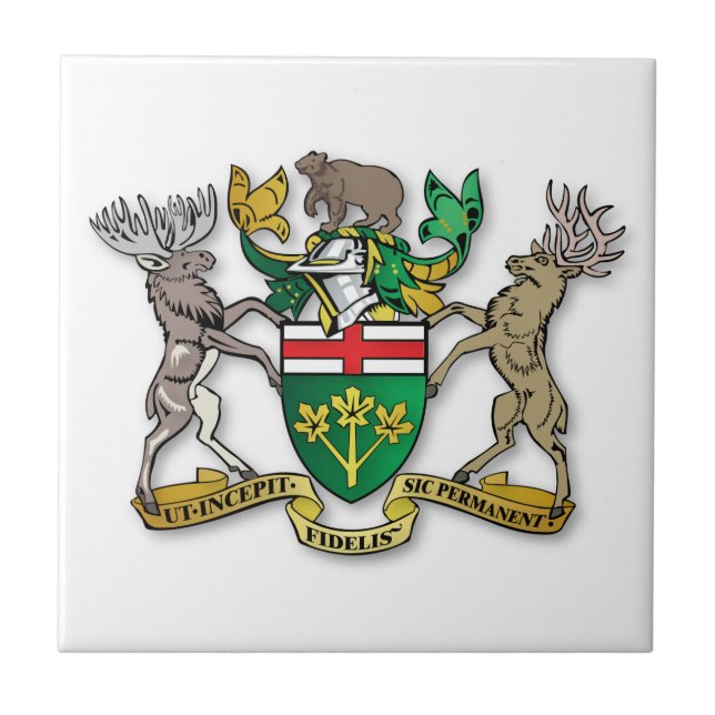 Ontario coat of arms tile (Front)