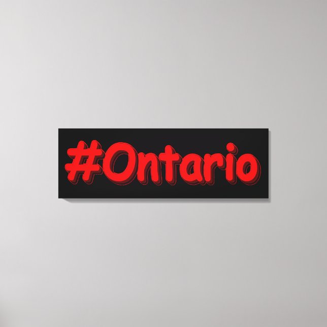 "#Ontario " Cute Design. Buy Now Canvas Print (Front)
