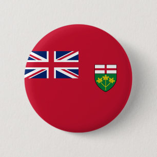 Ontario Flag 6 Cm Round Badge