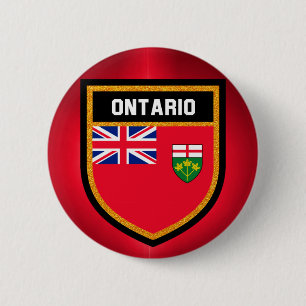 Ontario Flag 6 Cm Round Badge