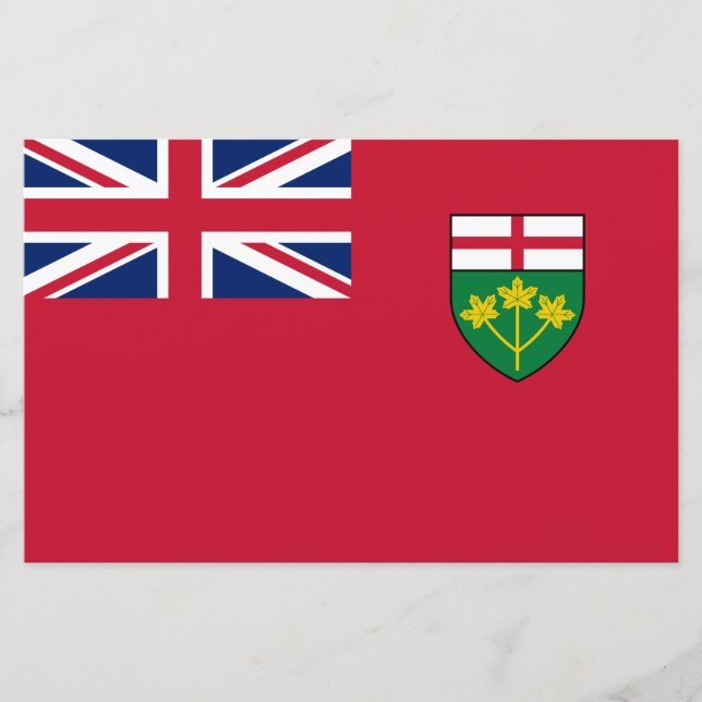 Ontario Flag Stationery (Front)