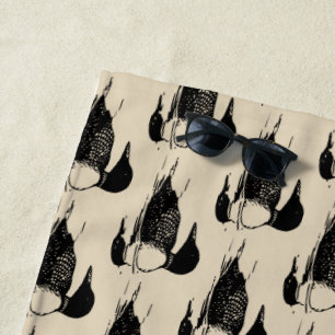 Ontario Loon Pattern Beach Towel