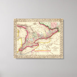 Ontario Map by Mitchell Canvas Print