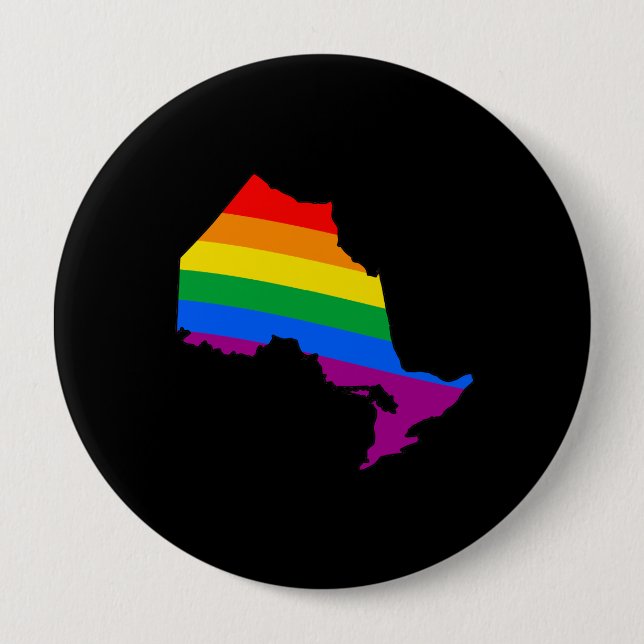 ONTARIO PRIDE 10 CM ROUND BADGE (Front)
