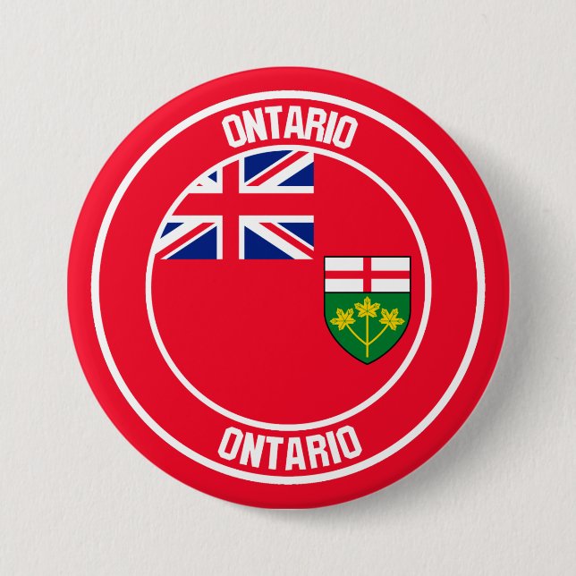 Ontario Round Emblem 7.5 Cm Round Badge (Front)