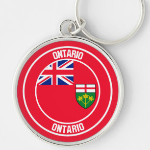 Ontario Round Emblem Key Ring