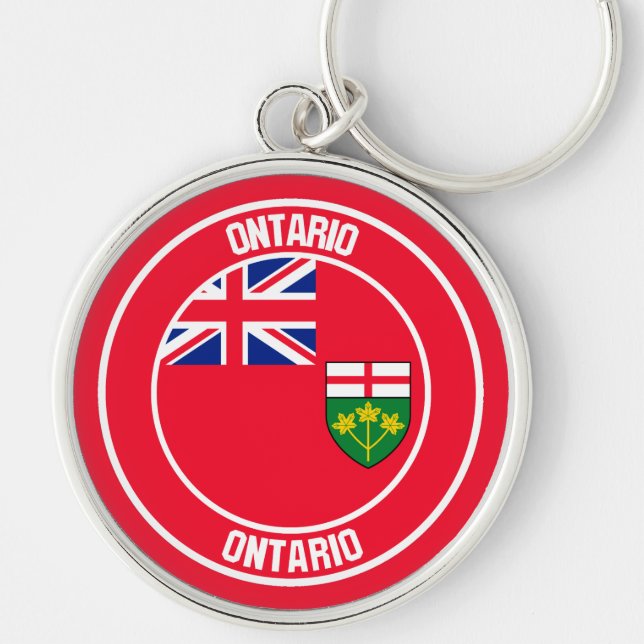 Ontario Round Emblem Key Ring (Front)