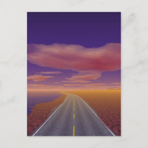 OnTheRoadAgain - Lonesome Trucker Postcard