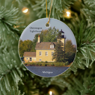 Ontonagon Lighthouse 2023 ornament